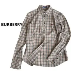 BURBERRY バーバリー 長袖シャツ　ノバチェック　ベージュMホースロゴ