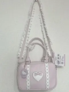 未使用　まゆろん×availフリルハートショルダーバッグピンク　おまけ付きのサムネイル