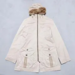 H3-3952　フード付きハーフコート　マウンテン　インナー調整　ファー　38