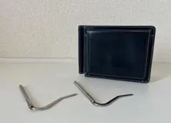 GLENROYAL マネークリップ ブライドルレザー クリップ付 ネイビー 紺