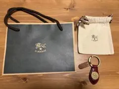 IL BISONTE レザーキーリング　赤　レッド