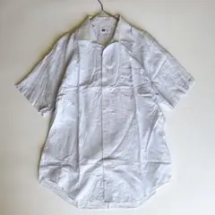 リネン混✨ISSEY MIYAKE イッセイミヤケ 半袖シャツ ブルー L相当のサムネイル