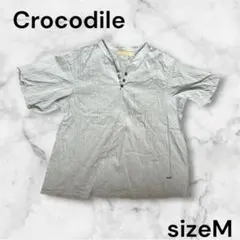 Crocodile クロコダイル Tシャツ 半袖 トップス ボタン M