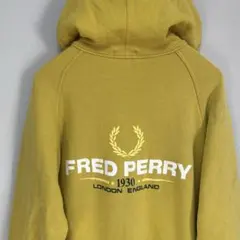 FRED PERRY フレッドペリー パーカー ジップアップ 黄色 M からし色