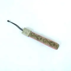 コーチ シグネチャー キャンバス×レザー ストラップ キーホルダー ピンク