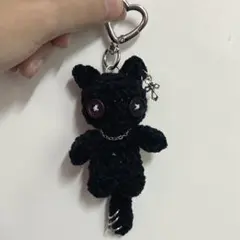 病みかわネコ　あみぐるみ　ストラップ