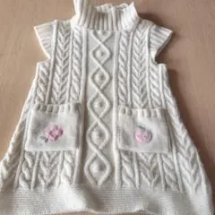 くーちゃん様専用 familiar ケーブル編み ホワイトベスト