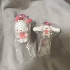 サンリオキャラクターズ　ワントーンマスコット〜桜〜　シナモン・ポチャッコ