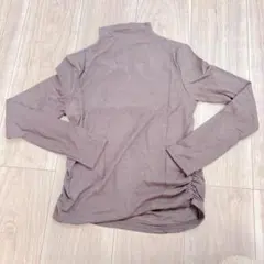 Sコーヒー ハイネック トップス レディース Tシャツ 長袖 タートル 茶