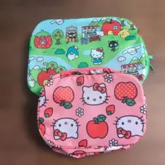 未使用品　BAGGU　バグー　ハローキティ　キューブポーチ サンリオのサムネイル