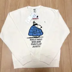 新品未使用★ユニクロ★スヌーピー スウェットシャツ★アイボリートレーナー