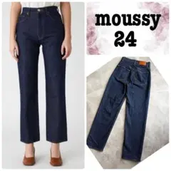 MOUSSY マウジー　ダークブルー インディゴブルー　ストレートデニム
