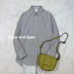 Spick&Span スピックアンドスパン ピンストライプVネックブラウス