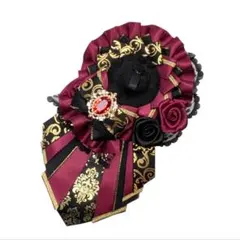 痛ロゼット　痛バッグ　ワインレッド×ホワイト　推し活　推し事