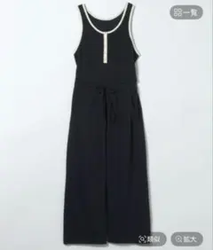 JEANASIS ハイショクヘンリーオールインワン ブラックのサムネイル