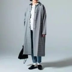 新品【koe】チェックロングコート　ロングシャツ　フリーサイズ　美品のサムネイル