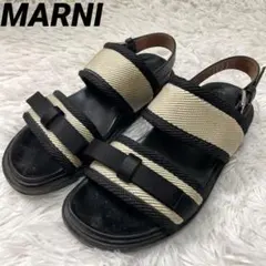 MARNI ボアサンダル ブラック サイズ36 - メルカリ