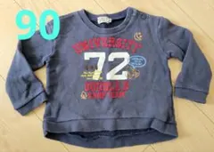 MIKI HOUSE DOUBLE.B トレーナー スウェット　９０　紺色　７２