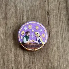 Disney characters Biscuit 刺繍缶バッジ ラプンツェル
