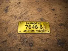 AMC 真鍮 Equipment IDタグ USA雑貨