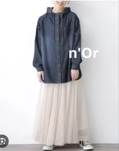 ≪n'OrLABEL≫デニムフーディシャツ オシャレウォーカーのサムネイル