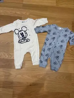 H&M ミッキーマウス ロンパース 2点セット 68-74cm