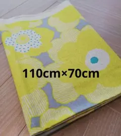 コットンこばやし 北欧調大きめお花の綿麻キャンバス　イエロー　グレー う早この布