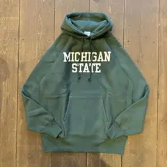 【CHAMPION】REVERSE WEAVE HOODED GREEN L