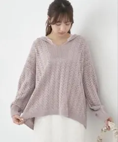 earth ビックカラーニットプルオーバー