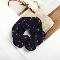 シュシュ,No.23,花柄,髪留め,ヘアゴム