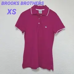 美品 ブルックスブラザーズ レディースポロシャツ ロゴ刺繍 XSサイズ ピンク