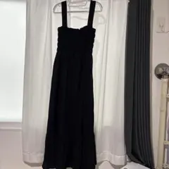 LOWRYS FARM キャミワンピース 黒 F