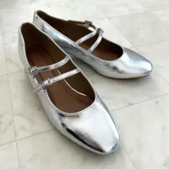 【美品】ADAM ET ROPÉ FEMMEメリージェーンパンプス　シルバー