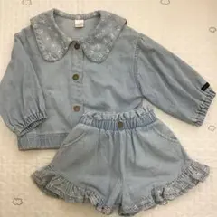 teteateteデニムジャケット＆ショートパンツ2点セット