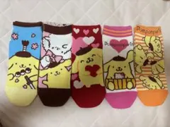 最終お値下げ！サンリオポムポムプリン ソックス 5足セット　新品未使用。大人用