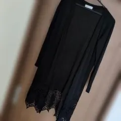 CECIL McBEE ブラックカーディガン レース付きのサムネイル