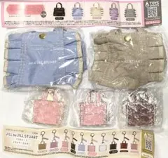 5個　ジルスチュアート ミニフリルトートバッグ キーホルダー　メタルキーホルダー