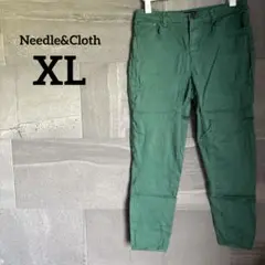 Needle&Cloth 【XL】【LL】 グリーン チノパン ストレッチ 12