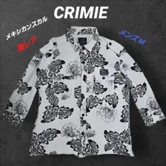 初期名作 クライミー 7分袖シャツ M 鹿の子 総柄 メキシカンスカル 日本製のサムネイル