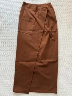 lavish gateブラウン タイトスカート サイドポケット付き