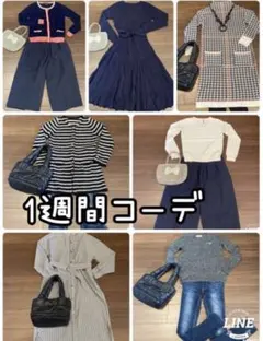 Mサイズ相当　1週間コーデ　まとめ　秋冬