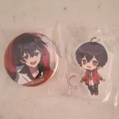 カラフルピーチ　ゆあん　缶バッジ　アクリルマーカー