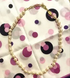 真珠淡水パールネックレス8-9㎜ファッション着用上品ライトゴールド色 