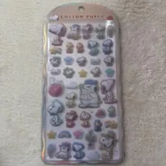スヌーピー　コットンパフィー　シール　カミオ