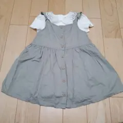 カーキ　フリル付きワンピース H&M　ロンパース　セット　80センチ　90センチ