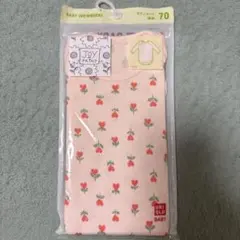 ユニクロ　ボディスーツ長袖　70 お花柄