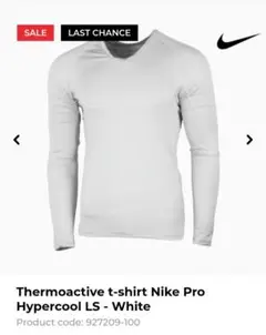 Nike ナイキ　長袖インナーシャツ USのMサイズ　ホワイト