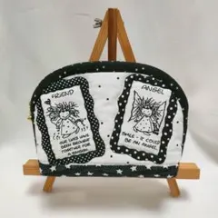 ハンドメイドポーチ　黒