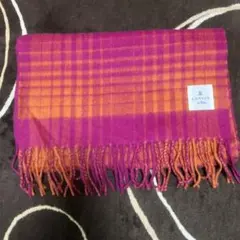 美品 LANVIN ランバン マフラー 毛100%タータンチェック