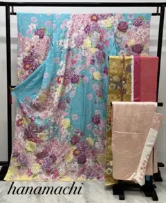 振り袖　フルセット　別誂長襦袢　金彩加工　長尺袋帯　成人式　結婚式　695